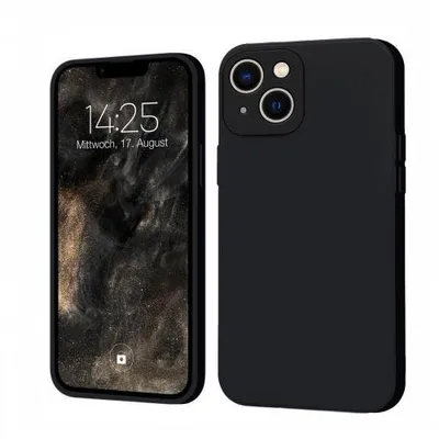 Produktbild von Liquid Silikon Hülle für Apple iPhone 13 - Farbe: Schwarz - Modellkompatibilität: Für Apple iPhone 13