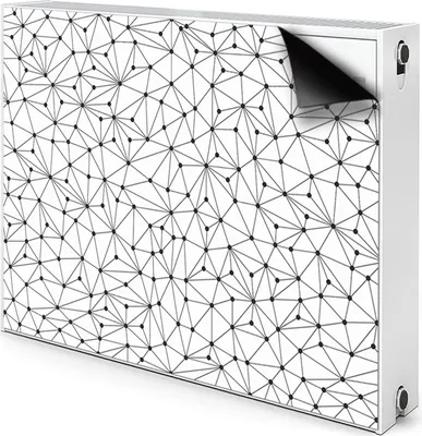 Produktbild von Magnet Heizkörperabdeckung Heizkörperverkleidung Verkleidung Abdeckung 80x60 cm - Bindestriche und Punkte