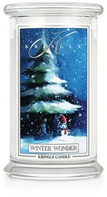 Image de Bougie parfumée Kringle Candle, collection Winter Wonder, grande, à deux mèches (624 g)