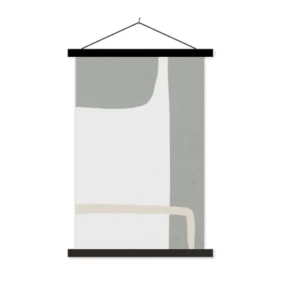 Produktbild von MuchoWow® Textilposter Abstrakt - Minimalismus - Design 40x60 cm mit schwarzem Rahmen - Wanddekorationen