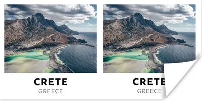 Produktbild von MuchoWow® Poster Griechenland - Kreta - Strand 40x20 cm - Poster für die Wand - Poster Schlafzimmer
