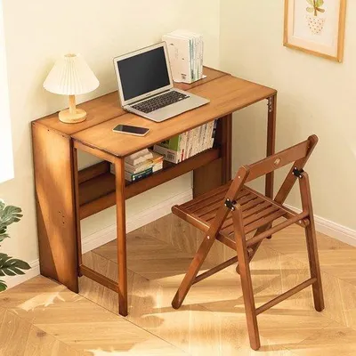 Produktbild von Famanu Computertisch 70 cm - Faltbares Büro für Zuhause und Studenten - Natürliche Farbe