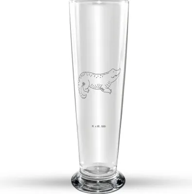 Produktbild von Mr. & Mrs. Panda Bierglas Krokodil - Transparent - Geschenk, Freundin, Bier Glas, Glasbecher, Krokodile, Trinkglas, Beste, Bierbecher, Glasbierglas, Reiselust, Meer