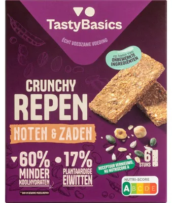 Produktbild von TastyBasics Riegel mit Nüssen & Samen, 138 g – Energiereicher Snack