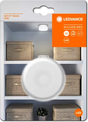 Produktbild von Ledvance mobile LED Leuchte Dot It High weiß 6,5 cm 0,45 W dimmbar