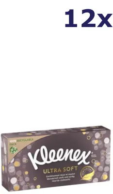 Produktbild von 12x Kleenex Ultra Soft zakdoeken 3 lagen 64 stuks