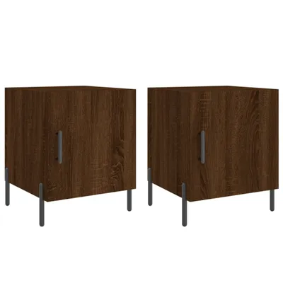 Produktbild von Nachttische 2 Stk. Braun Eichen-Optik 40x40x50 cm Holzwerkstoff