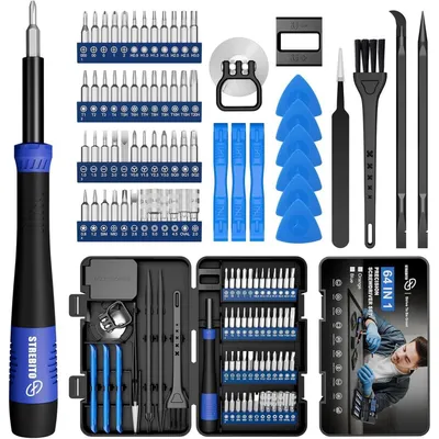 Produktbild von Feinmechaniker Schraubendreher Set 64-teilig mit Hex Pentalobe magnetisierten Bits für Computer, Tablet, Telefon, Brillen Orange