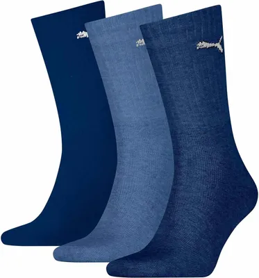 Produktbild von Puma Crew Sock Light (3-pack),  sokken, donkerblauw