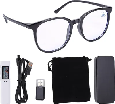Produktbild von 2,7K HD-Kamera-Brille WiFi 110-Grad-Weitwinkel 12 MP Videoaufzeichnung Brille mit Rauschunterdrückung Dual-Richtmikrofon Weiß