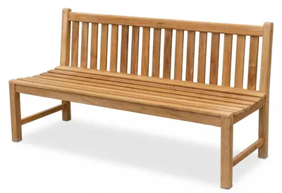Produktbild von Stabile Holz Gartenbank Picadelly 180 cm ohne Armlehne aus Teak