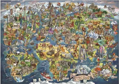 Obrázok produktu pre Puzzle 3000 dielikov - Ndhern mapa sveta