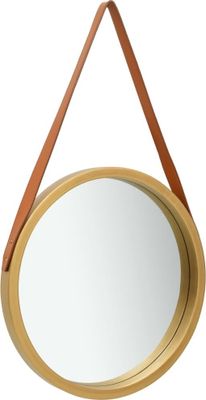 Wandspiegel mit Gürtel 50 cm Golden