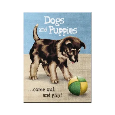 Immagine prodotto di Nostalgic-Art - Magnete 6 x 8 cm - Animal Club - Cani e cuccioli