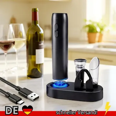 Produktbild von Elektrischer Weinflaschen Öffner Automatischer Rotwein Korkenzieher