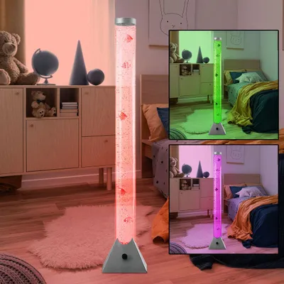 Produktbild von LED Deko Stehlampe, Wassersäule, Deko-Fische, Höhe 120 cm