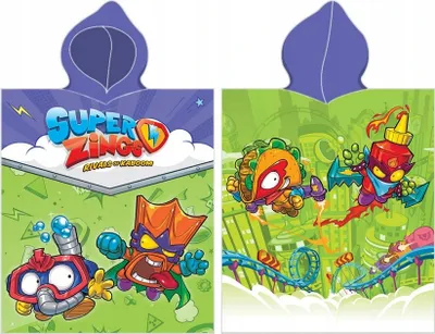 Produktbild von badeponcho Super Zings junior 50 x 115 cm grün/blau