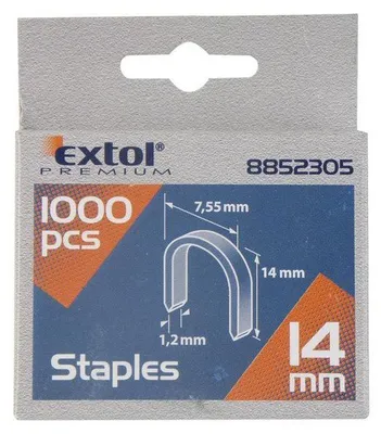 Image de Agrafes rondes, paquet de 1000pcs, 14mm, 7,55x0,52x1,2mm