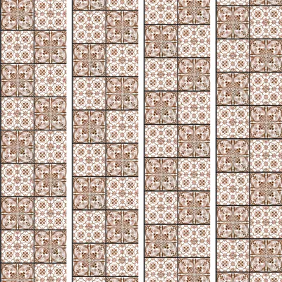 Produktbild von PURO TAPETE - Realistische Tapete ohne Rapport und Versatz 10m Vlies Tapetenrolle Wandtapete modern design Fototapete - Fliese Ornament f-C-0039-j-c