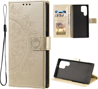 Obrázek produktu pro Pouzdro pro mobilní telefon Samsung Galaxy S22 Ultra Case Flip Case Cover Bag Mandala