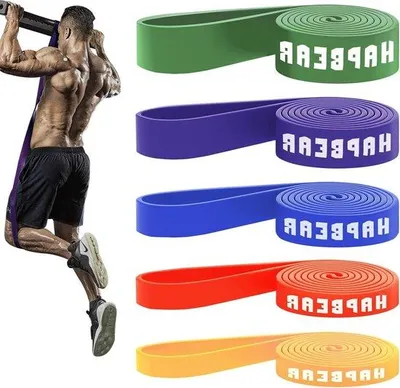 Produktbild von Famanu Widerstandsbänder Set von 5 - Pilates Training Fitness Spierbanden