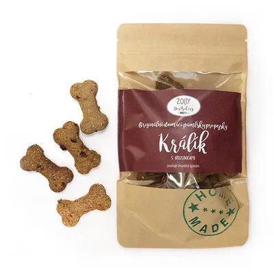 Obrázek produktu pro Králík s brusinkami - pečené sušenky pro psy