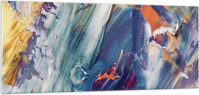 Produktbild von Bilder auf glas - Einteilig - Die Farben Farbe Abstraktion - 100x40cm - Glasbilder - Wandbilder - Bilder - Wanddekoration aus Glas - Glas Bilder - Wandbild auf Glas - GAB100x40-5113