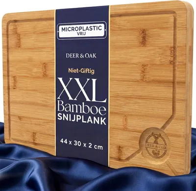 Productafbeelding van Snijplank - 45 x 30 x 2 cm - Bamboe - Vaatwasserbestendig