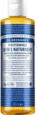 Image de Dr.Bronners 18in1 Savon naturel liquide Menthe poivrée 240 ml