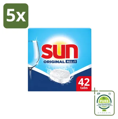 Produktbild von 5 x Sun Original Spülmaschinentabs - Großpackung - 5 Stücke