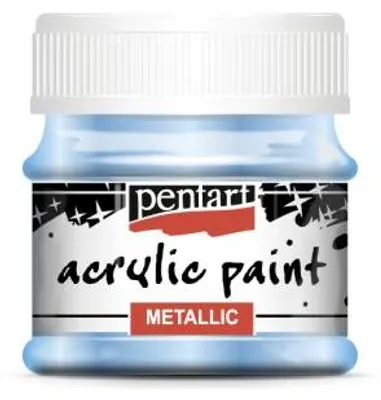 Obrázek produktu pro Akrylová barva metalická PENTART 50 ml SVĚTLÁ MODRÁ