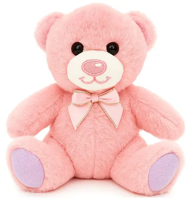 Image de Bambly Ours en peluche lavande Peluche Mascotte Doudou Rose 15 cm