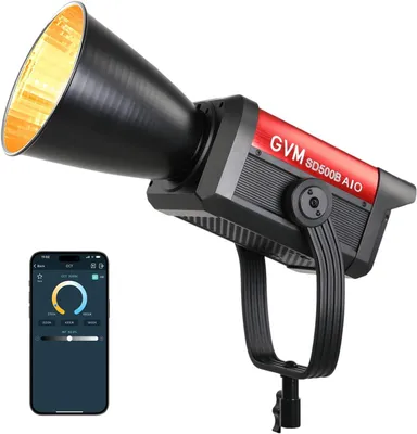 Productafbeelding van GVM 500 W led-videolamp met app-bediening, 2700 K