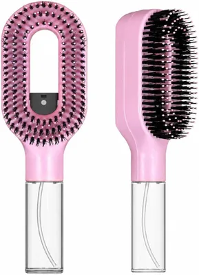 Immagine prodotto di Spazzola per capelli con serbatoio da 50 ml, colore rosa, per lo styling dei capelli
