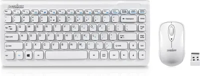 Produktbild von Perixx PERIDUO-707 PLUS US W, Mini Tastatur und Maus Set, schnurlos, weiß
