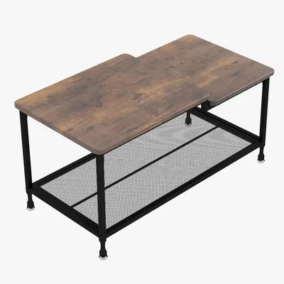 Obrázok produktu pre Konferenčný stolík, príkonferenčný stolík, obývačkový stolík, hnedý, vzhľad dreva dubu, 100 x 50 x 48 cm
