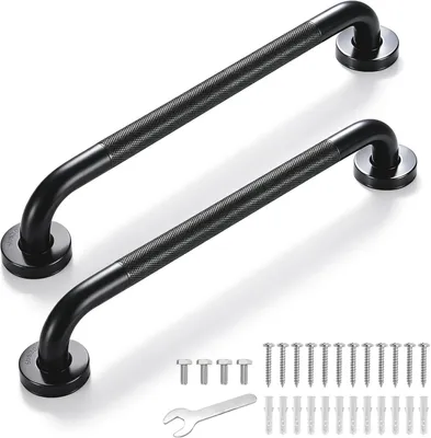 Zdjęcie produktu dla Uchwyty do prysznica ze stali nierdzewnej 304, 2 sztuki, 40 cm, antypoślizgowe, przeznaczone dla osób starszych