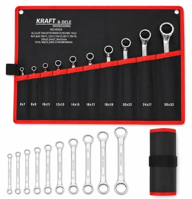 Produktbild von Doppelringschlüssel-Set, 10 Stück | Kraft&Dele