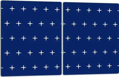Produktbild von Herdabdeckplatten 2x40x52 Glaskeramikkochfeld 2-Teilig Glas Spritzschutz Blau