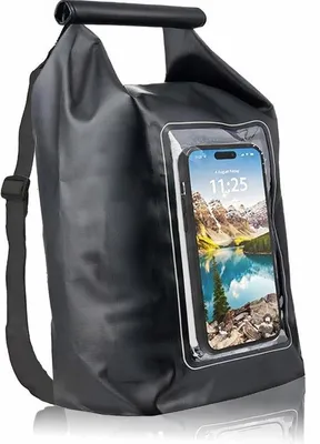Produktbild von Famanu Dry Bag 5 l wasserdichte Tasche - für Outdoor-Aktivitäten und Wassersport - schwarz-5L