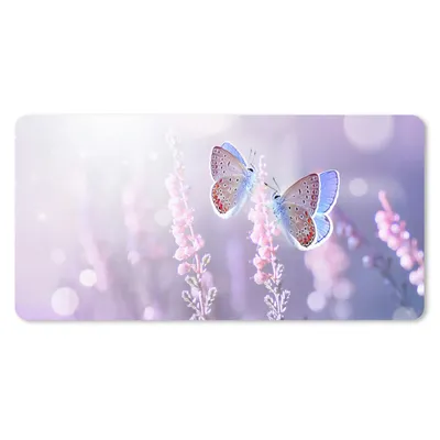 Produktbild von MuchoWow® Mauspad Mousepad Schmetterling - Lavendel - Blumen - Lila 60x30 cm - Mousepads - Maus Mat - Pad - Mausunterlage - Nachhaltig