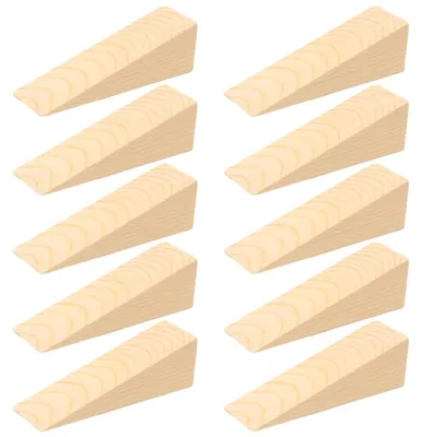 Productafbeelding van 10 Stuks Houten Deurstop Deurwiggen Antislip