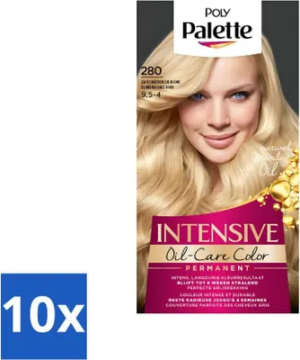 Image de Poly Palette - Coloration pour cheveux - Blond naturel doux 280 - 115 ml - Pack avantage - 10 pièces