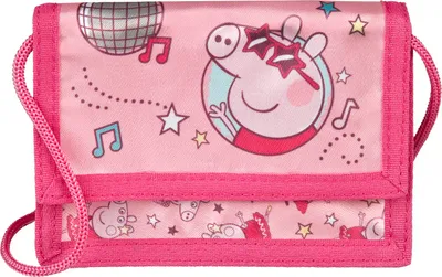 Immagine prodotto di Portafoglio per bambini Peppa Pig - simpatico portamonete rosa per piccole fashioniste