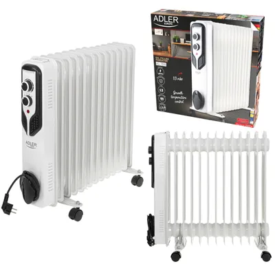Productafbeelding van Adler AD 7818, Elektrische olie radiator, Olie, Olie, 1,48 m, Voor binnen gebruik, Vloer