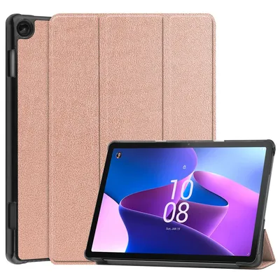Productafbeelding van Beschermhoes voor de Lenovo Tab M10 (3e generatie), tas, 360-graden hoes, kleur: roze goud