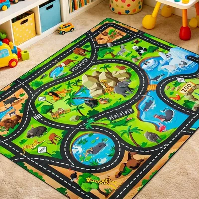 Produktbild von Kinderteppich, Spielteppich – Rutschfest und maschinenwaschbar für Kinder