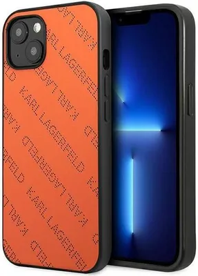 Zdjęcie produktu dla Karl Lagerfeld Klhcp13Mptlo Iphone 13 / 14 / 15 6,1 Hardcase Pomarańczowy/Orange Perforated Allover