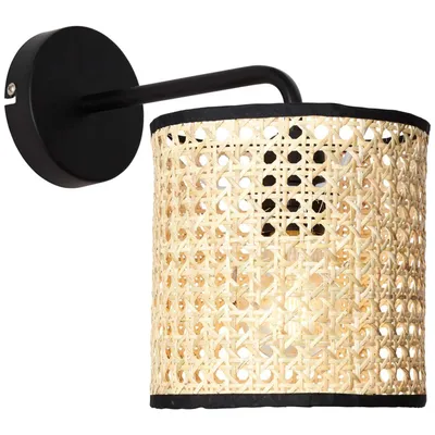 Image de BRILLIANT Lampe Wiley Applique murale suspendue rattan | 1x A60, E27, 60W, convient aux ampoules normales (non incluses) | Convient aux ampoules LED