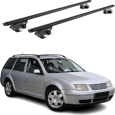 Produktbild von Dachträger Gepäckträger für VW Bora Wagon 1J 1999-2005 Alu Schwarz 2 tlg ABE